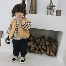 Детский осенне-зимний Кардиган в японском и корейском стиле из хлопка и льна, жилет для мужчин и женщин, детская одежда