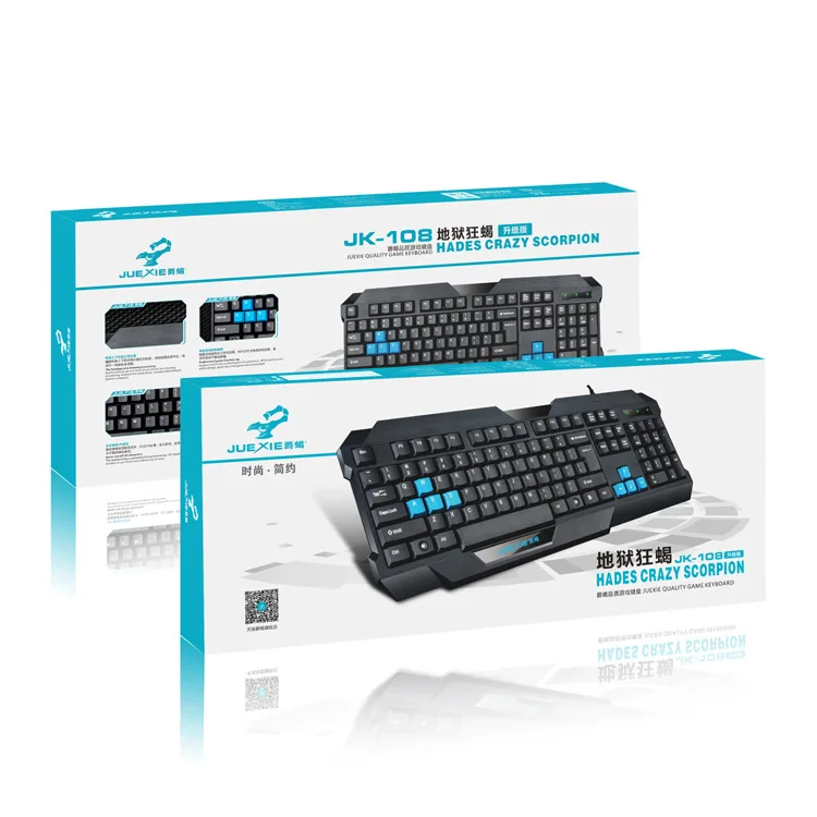 

Factory Direct Supply Mg Scorpion JK108 Hell Mad Scorpion Keyboard Desktop Computer Keyboard Computer Game USB Keyboard