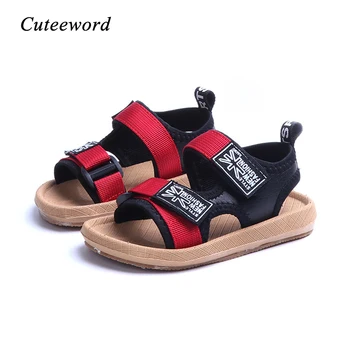 

Summer Boys Sandals Leather Children Beach Shoes Fashion Soft Bottom Comfortable Non-slip Kids Sandals Casual Boys Shoes 21-30