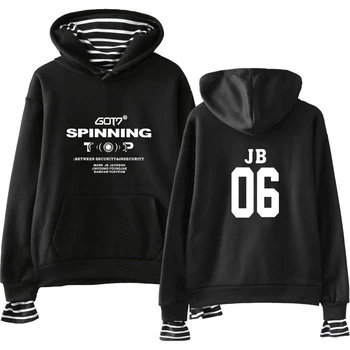 

GOT7 2D New Clothes 2018 hot sale Two Pieces Hoodies Sweatshirts Women/men sweatshirt Kpop Casual Cool fashion Style Plus Size