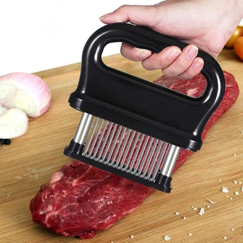 

Super Sharp Needle Blade Kitchen Cooking Softening Barbecue Marinade Tool Holiday Meat Tenderizer 48 Stainless Steel Party