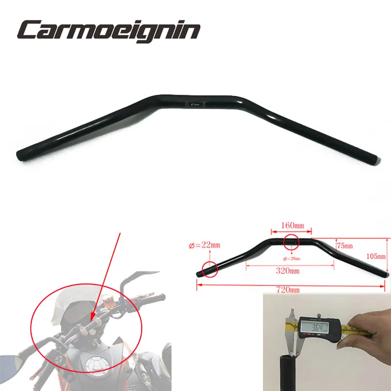 

28mm (72cm) Universal Fat Bar Motorcycle Frames Handlebar For Honda Kawasaki Suzuki Yamaha BMW KTM Black Red Silver Blue