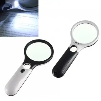 

3X Elastics Multiple Functions Handheld Portable Pocket Magnifier with LED Lights for Repairing and Inspection Magnifier