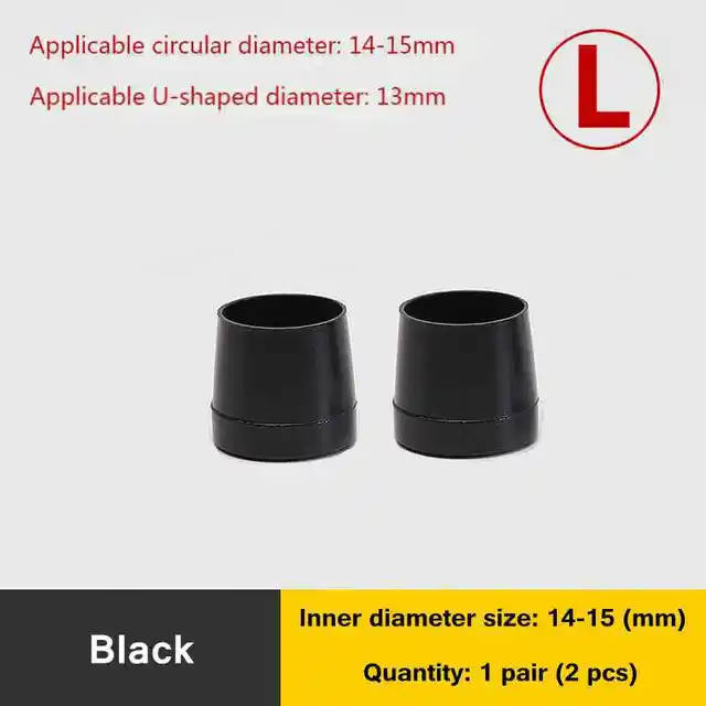 Silencer Heel Protector Round Shape Woman High heels Protective Cover Non-slip Wearable Heel Cover Shockproof Accessories Black-L