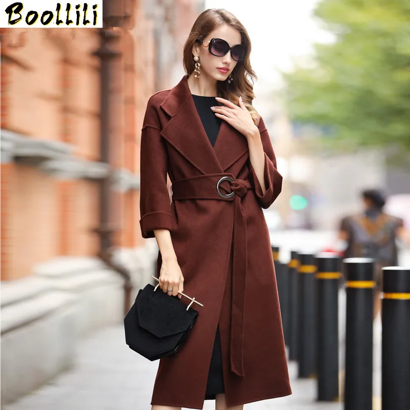 

Boollili 100% Wool Coat Female Jacket 2020 Winter Jacket Women Double Side Woolen Coats Korean Long Jackets Chaqueta Mujer