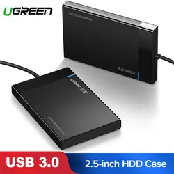 Ugreen HDD чехол 2,5 SATA к USB 3,0 адаптер для жесткого диска корпус для SSD диск HDD коробка Тип C 3,1 корпус HD внешний корпус HDD