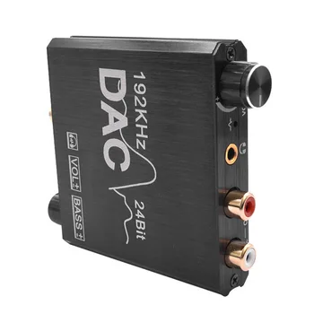 

Audio Adapter Metal Coaxial Toslink Home Cinema Digital To Analog Converter Amplifier Decoder Support Volume Control 192KHz