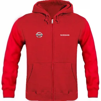 

Nissan Logo Print Mens Hoodie Zipper Cardigan Jacket Casual Slim Fashion zipper Sweatshirts