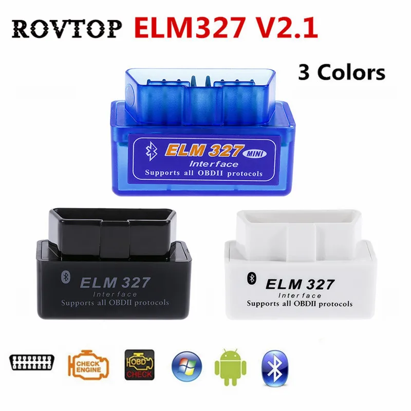 ELM327 Bluetooth V2.1/OBD2 ELM 327 сканер адаптер автомобильный диагностический инструмент для