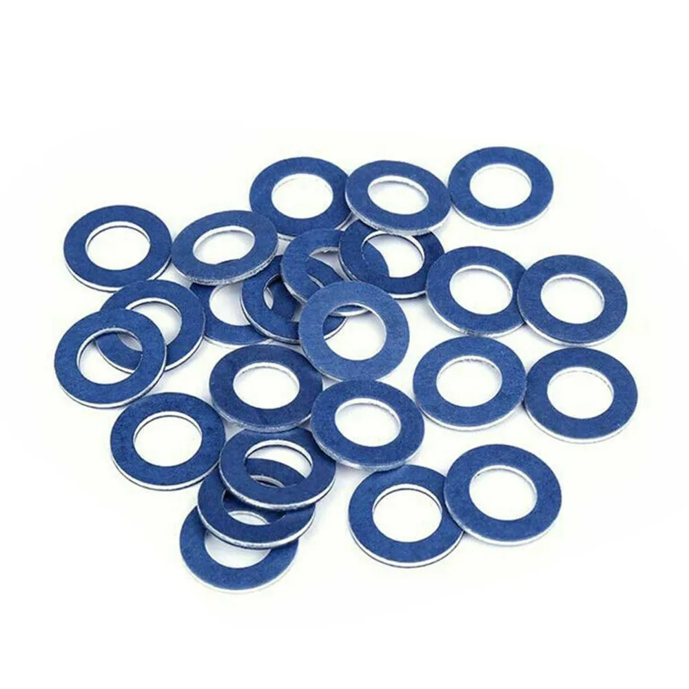 Car Set Of 100 Oil Drain Sump Plug Washers Gasket Hole Auto Replacement Accessories For Toyota OE90430-12031 12mm