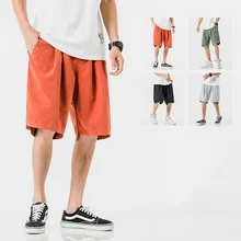 Качественные мужские повседневные шорты легкие свободные прямые брюки на шнурке мягкие удобные большие размеры однотонные мужские пляжные шорты простые