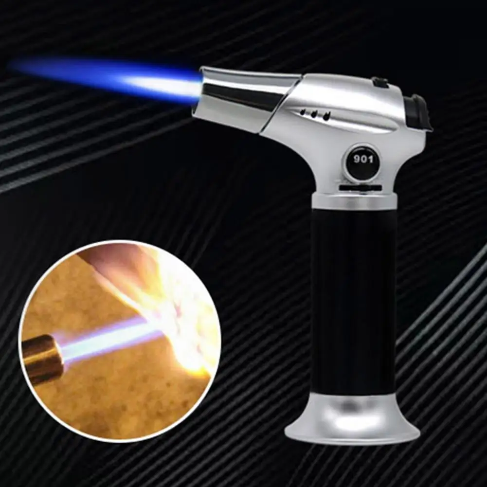 Metal Flame Gas Torch Blow Torch Cooking AutoIgnition Butane Gas Welding-Burner Heating Welding Burner Flame Lighter