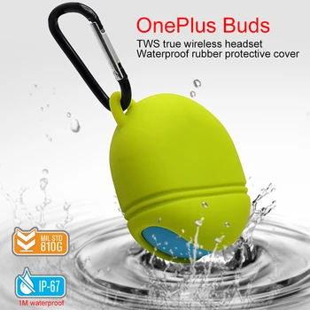 

Silicone Portable Easy Install Waterproof Soft Anti Lost True Wireless Earbuds Protective Cover With Carabiner For OnePlus Buds