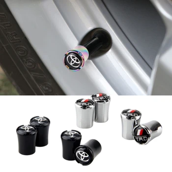 

Auto Wheel Tire Valve Caps for Toyota TRD Logo Corolla Verso Camry Prius Yaris Avensis Rav4 Prado Hilux CHR Aygo Car Accessories