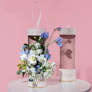 

Creative Portable Flower Box Gift Packing Box DIY Supplies Wedding Decor Organizer Handheld Bouquet Storage Boxes