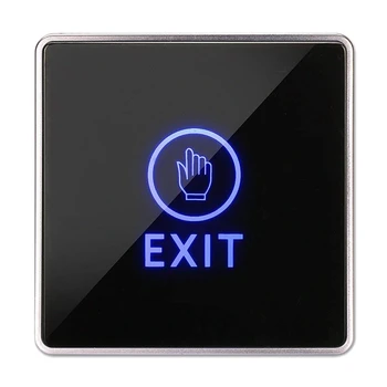 

Dc 12V Nc No Square, Contact Sensor Door Exit Release Button Switch With Led Light
