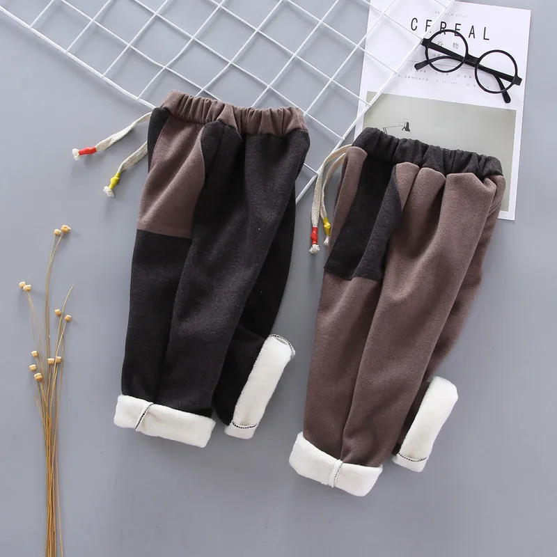 Новые штаны для малышей плотные зимние детские штаны длинные штаны детские леггинсы детские плотные бархатные штаны теплые брюки для мальчиков От 1 до 5 лет
