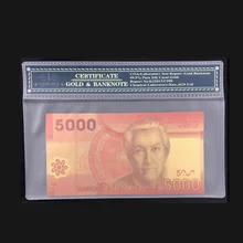 1 шт Цвет Чили банкноты 5000 песо золотые банкноты в 24 К золотой рамке поддельные бумажные деньги для сувениров подарки