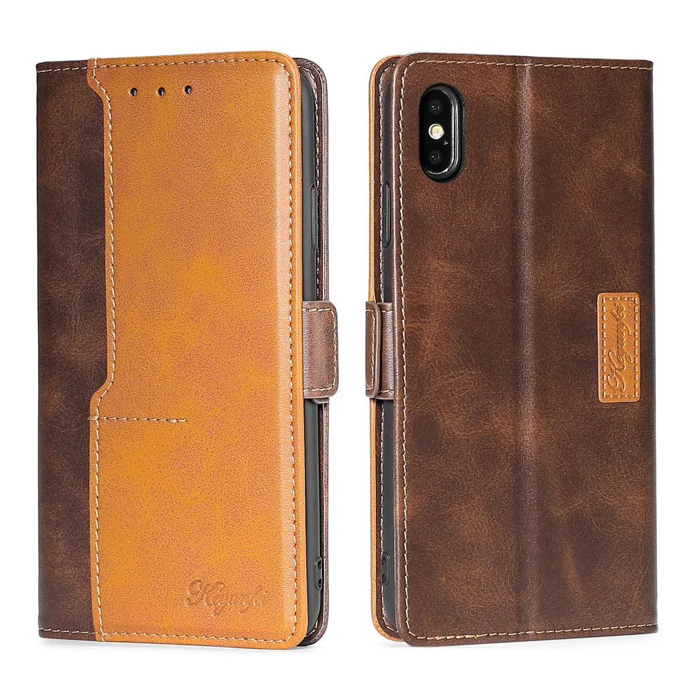 Enhanced Flip Phone Case - Magnetic Leather Coque in Vibrant Colors