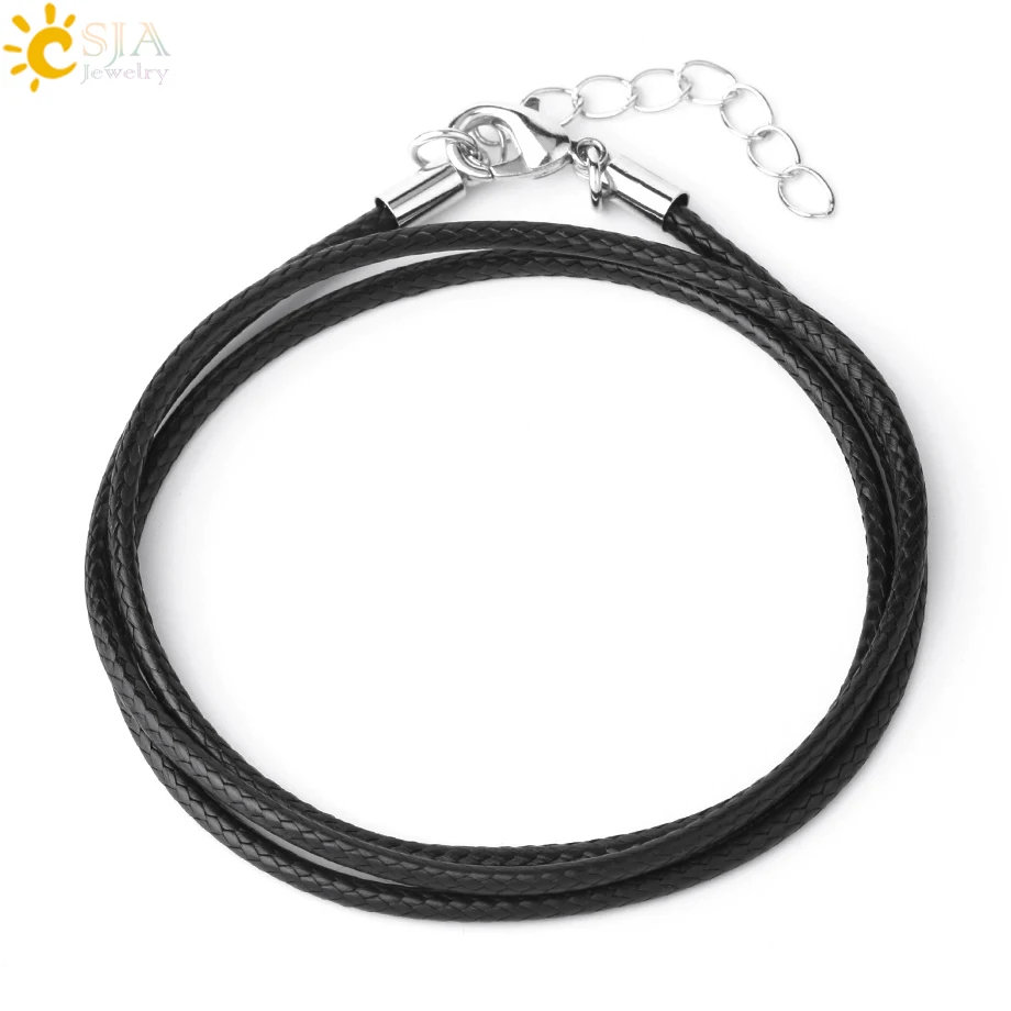 CSJA Natural Stone Crystal Pendants Necklace Antique Silver Color Purple Pink Quartz Necklace Jewelry Crown Moon Charm Gift G274 - Image 6