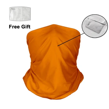 

Solid Color Orange Cover the face Neck Sun Protection Windproof Cap Ski Dustproof Face Towel Face Protection air filtration Mask