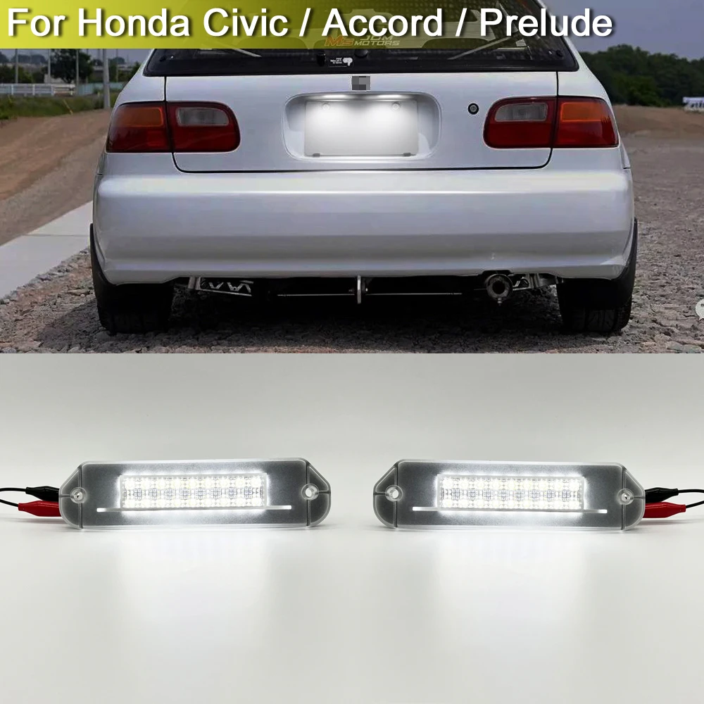 Luce Targa Led Impermeabile 12V Per Honda Civic Gen5 Eg Ej 1992-1995 Accord Cd 1994-1997 Prelude Ba8 Ba9 Bb1 Bb2