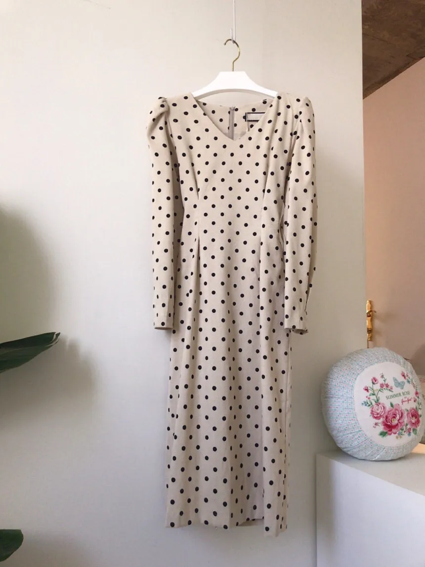 Vintage Polka Dot Print A-line Dress