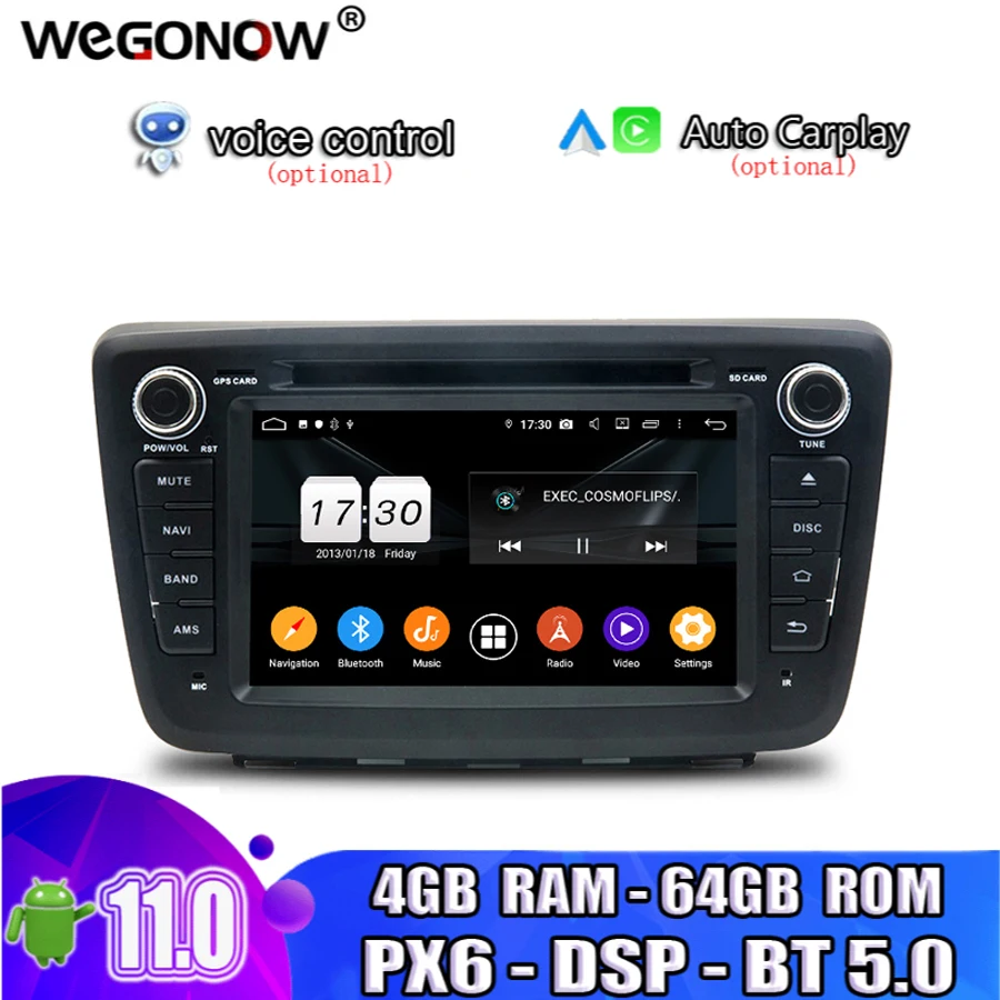 Автомобильный DVD-плеер PX6 DSP Android 2016 8 ядер 4 Гб + 64 ГБ GPS карта RDS радио Wi-Fi BT5.0 DVR камера