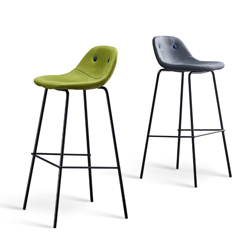 Modern Wrought Iron High Bar Stool Restaurant Suitable for Dining Chair Restaurant Cafe Bar Tea Shop Dessert Shop Fabric Chair Modern Wrought Iron High Bar Stool Restaurant Suitable for Dining Chair Restaurant Cafe Bar Tea Shop Dessert Shop Fabric Chair