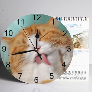 

10inch Wall Clocks Decorative Cats Numeral Digital Dial Mute No Ticking Sound Battery Operated Clocks for Children's Playroom