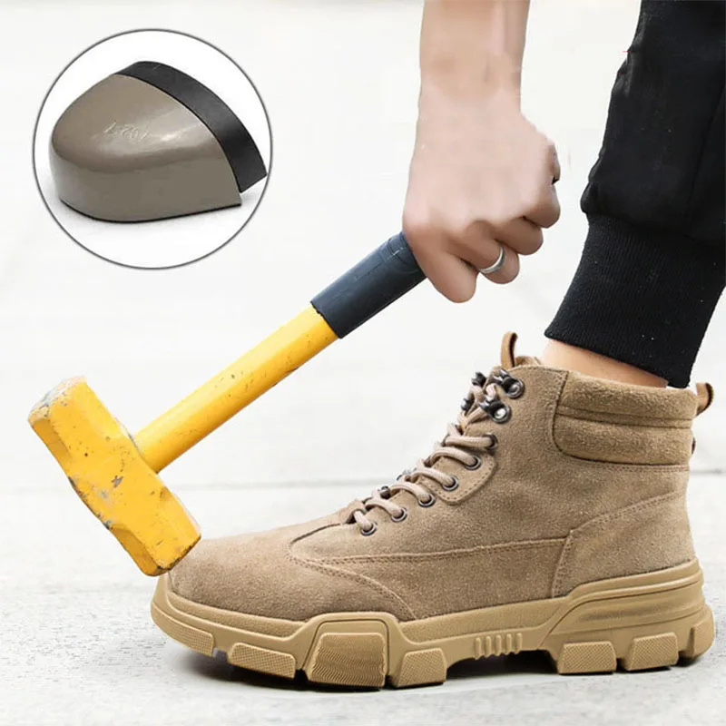 

Outdoor Military Tactical Anti-smash Men Martin Boot Cowhide Breathable Anti-Piercing Shoe Climbing Combat Training Safety Boots