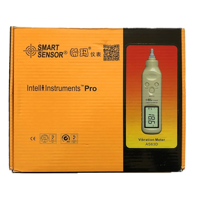Smart Sensor AS63D Pen Type Vibration Meter Pocket vibrometer Tester Gauge Analyzer Measure Precision sensitivity accelerometers 5