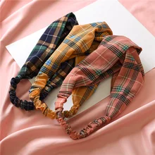 Корейский стиль, весна и лето, стиль, Ретро стиль, массивная решетка, крест, лента для волос, женские аксессуары для волос, эластичная повязка на голову