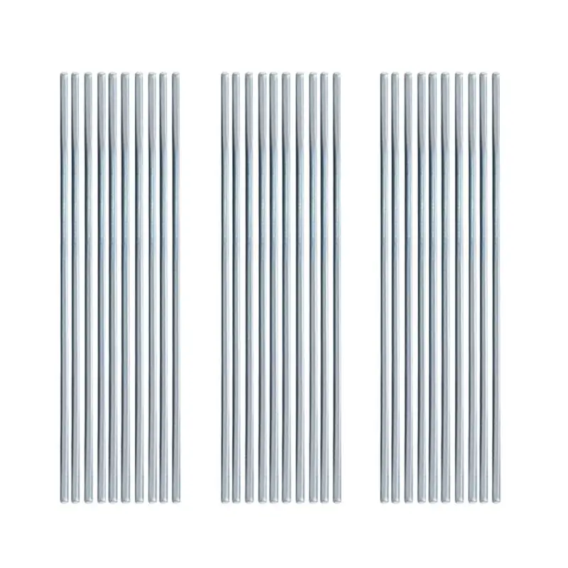 30Pcs 1.6mm 50cm/19.7" Low Temperature Welding Wire Flux-Cored Aluminum Rod WE53 Copper Replacement Kits No Solder Powder