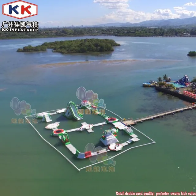 Entertainment Aqua Giant Inflatable Water Park Obstacle Course Large Water Inflatables 2