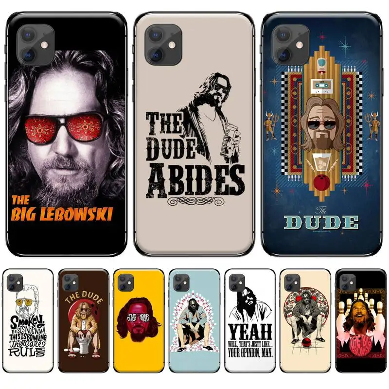 Фильм Большой Lebowski Чехол черный мягкий чехол для телефона iphone 5 5S SE 5C 6 6S 7 8 plus X XS XR 11