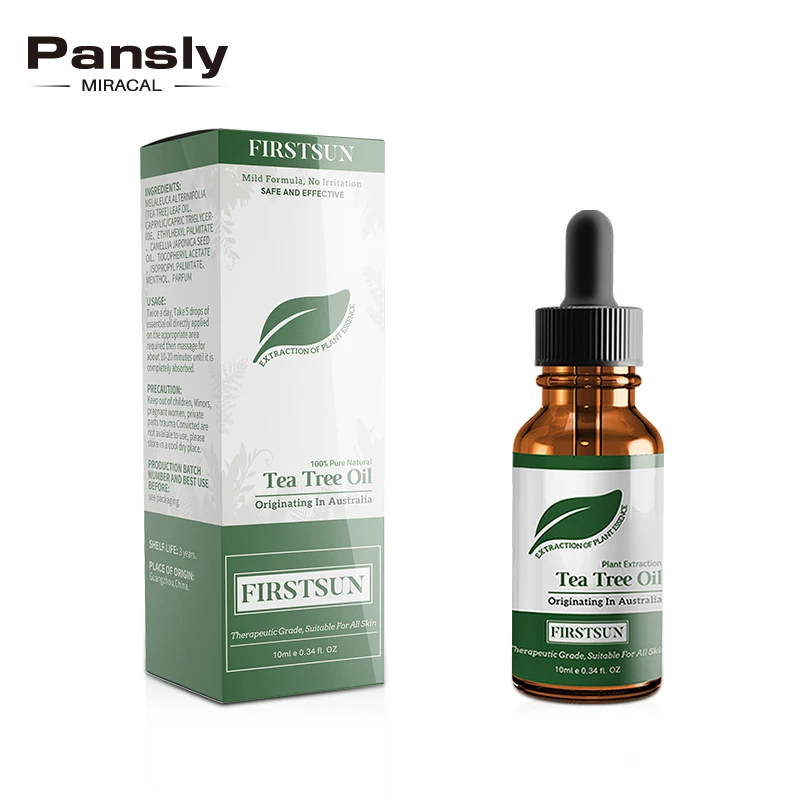 

Pansly Tea Tree Essential Oils Acne Treatment Compound Plant Hydrating Oil-control Contractive Pore Skin Care Facial Beauty Oil