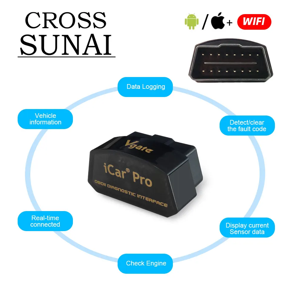 

obd2 Mini elm 327 wifi V2.1 Vgate icar pro obd 2 scanner scan tool pro Car Diagnostic Tool code reader OBDII for ios android