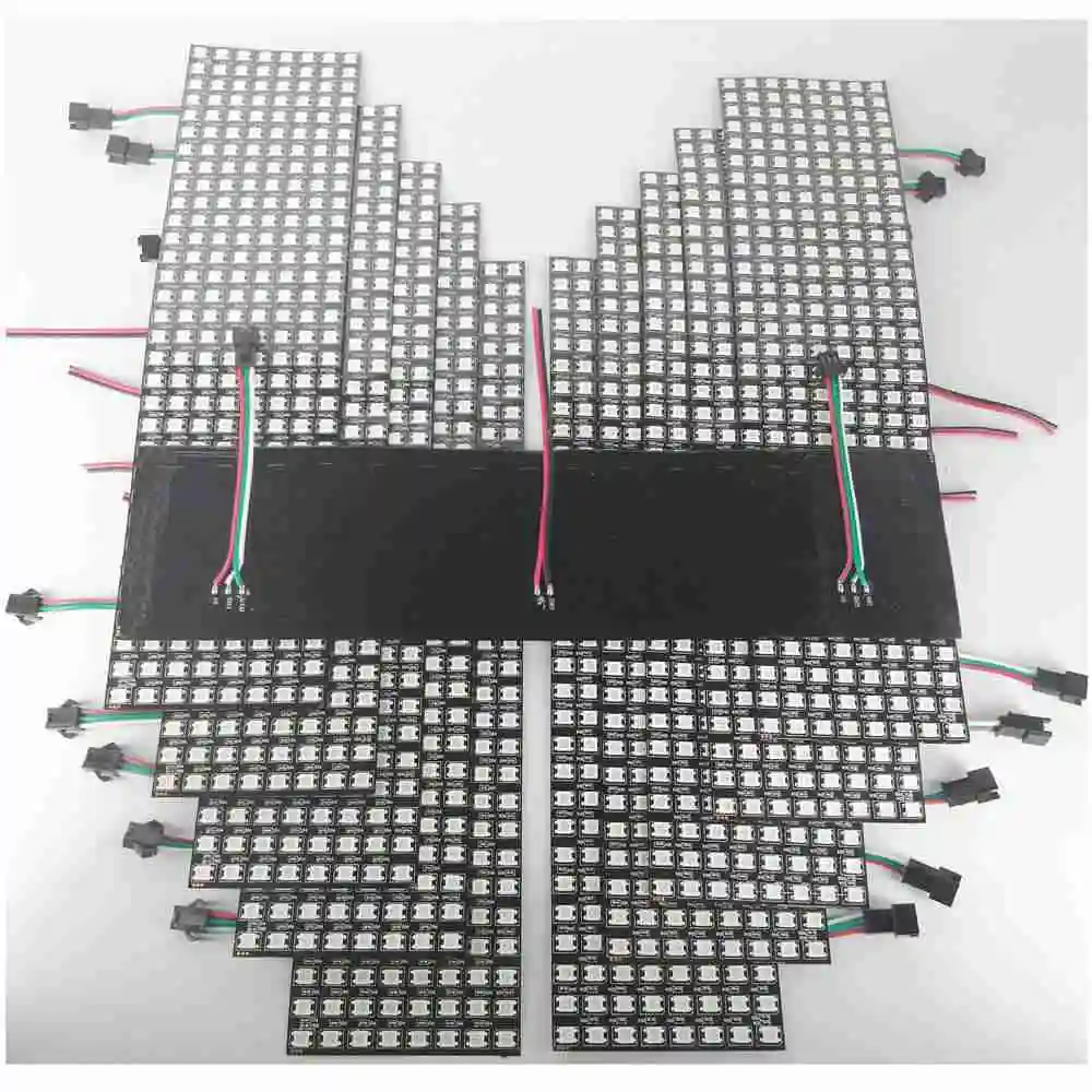 1-10PCS WS2812b 8X32 Individually Addressable Led Panel 5050 RGB Screen Module 256 Pixels 3Pin Flexible Deformable Block DC5V led modules led module led panel light