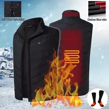 Жилет с электрическим подогревом для мужчин и женщин, теплый жилет с подогревом, теплая одежда с Usb подогревом, куртка для кемпинга, походов, гольфа, охоты