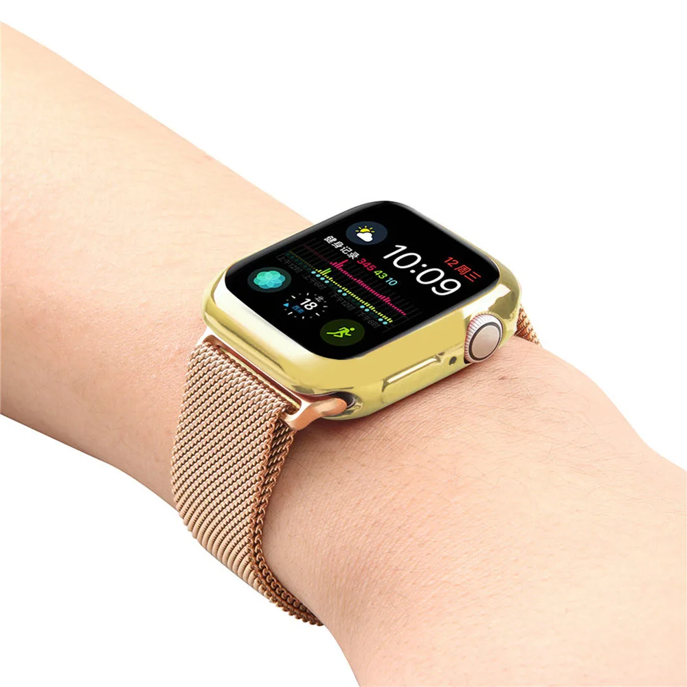 Чехол для Apple Watch Series 4 чехол с полной защитой из ТПУ 44 мм 40 мм|Часы Чехлы| |