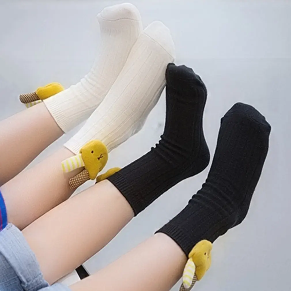 Cartoon Doll Socks Children girls boys animals cotton sports old school white socks skating children baby warm socks Gift Random