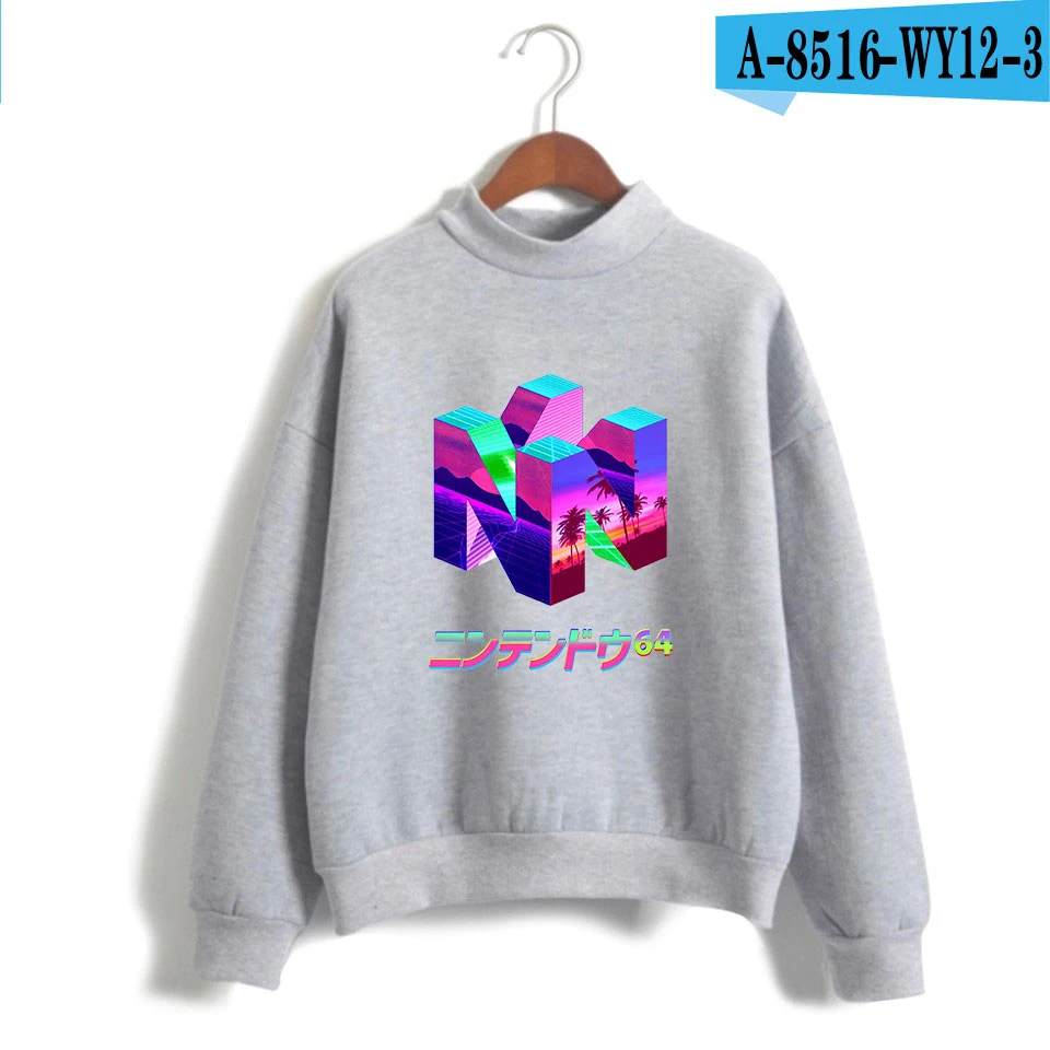 Vaporwave эстетическое японское аниме свободный Женский свитшот Харадзюку Винтаж Япония эстетика с капюшоном Дамы пуловер Sudadera Mujer - Цвет: gary