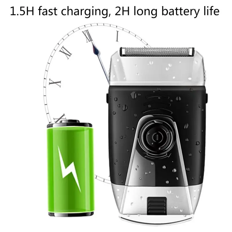 Мужская электрическая бритва, бритва, машинка для стрижки волос, USB, Парикмахерская, триммер, моющаяся, перезаряжаемая