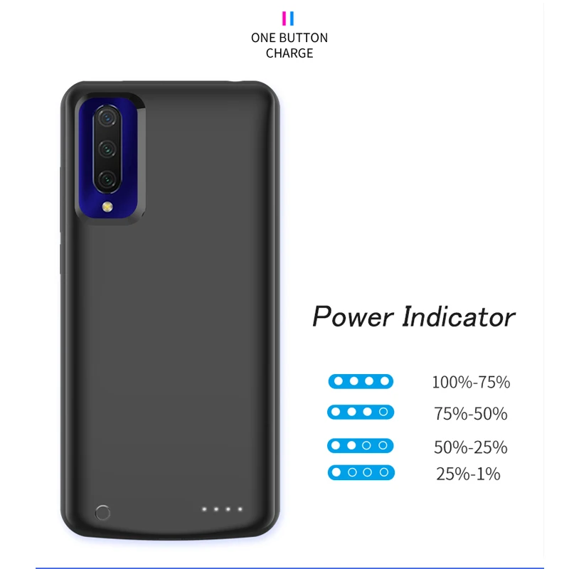 Высокое качество 6500 мАч банк питания чехол для Xiaomi CC9/A3lite пакет резервного заряда батареи для Xiaomi CC9e/A3 крышка корпуса батареи