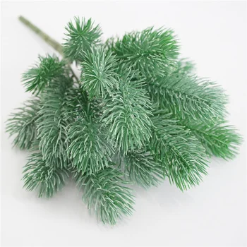 

4pcs Artificial Pine Picks Christmas Pine Twig 6 Fork Pine Needles Wedding DIY Party Ornaments Photo Props