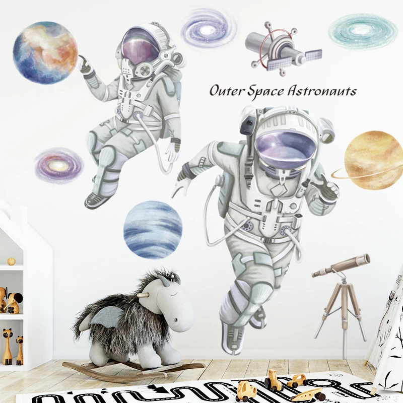Papier peint ou murale science fiction astronaute poisson scifi jeunesse