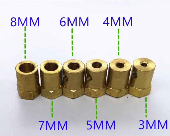 

Brass screws For DIY Smart Trolley Wheel Tire Connector DC Gear Motor Hexagon coupling Model Robot.