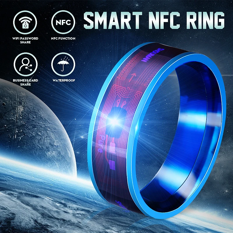 

NFC Smart Ring IC ID Card for NFC Mobile Phone Intelligent Chip Stainless Steel Magic Finger NFC Ring Waterproof Smart Ring