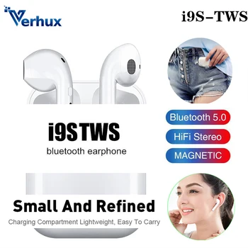 

I9s Tws Wireless Bluetooth In-ear V5.0 Earphone Mini Earbuds With Mic Charging Box Sport Game White Headset For Smart Phone
